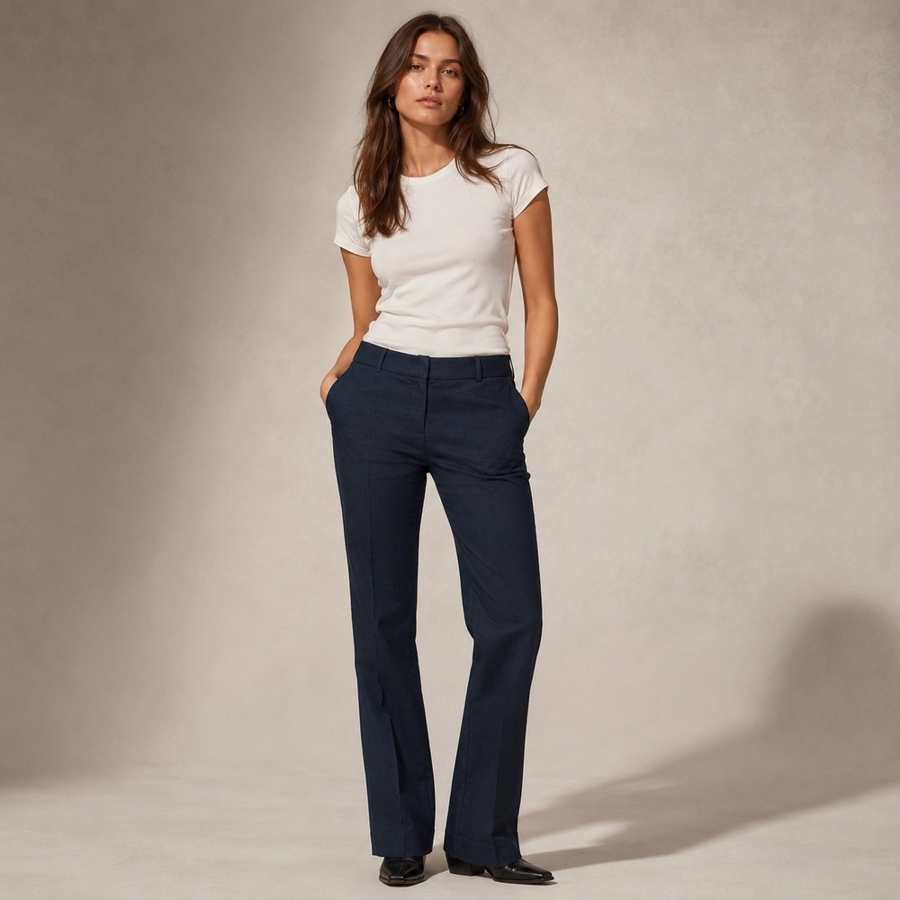 Mossimo Stretch Womens Navy Blue Bootcut Dress Pants Trousers Size 4